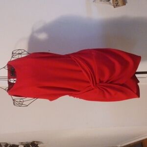 ASOS Red Sleeveless Twist-Knot Mini Dress